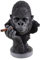 Kremers Schatzkiste XXL Dekofigur Gorilla mit Zigarre Büste - 35cm Skulptur AFFE Affenfigur zum hinstellen Coole Figur Modernschwarz