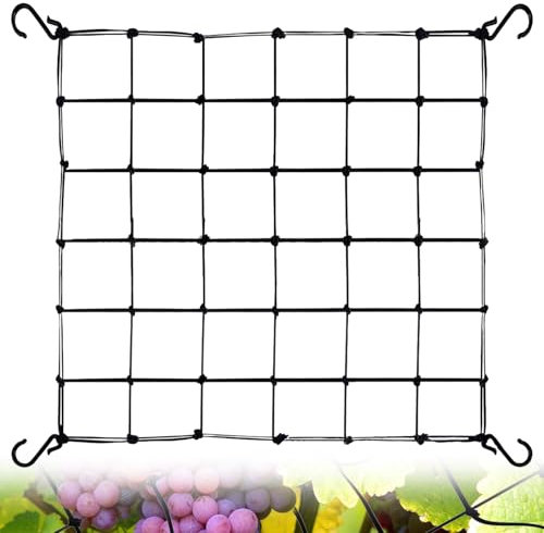 Lithyc Pflanzennetz - Scrog Netz 100x100 - Netz Garten - Scrog Netz - Wird FüR GemüSe-,Obst- Und Blumenpflanzen-StüTznetze Verwendet (Kann auf 150 x 150 cm gedehnt Werden)