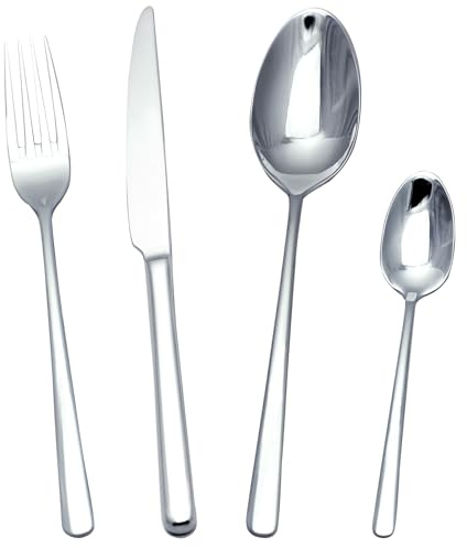 KARL HAUSMANN Besteck Set für 6 Personen - 24-Teilig - Essbesteck Spülmaschinenfest Rostfrei - Besteckset aus Edelstahl 18/10 - Cutlery Set 6 People - Silverware Set - Bestecksets - Camping Besteck