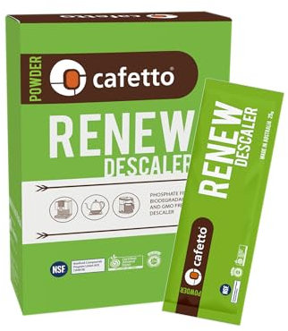 verybarista Renew Descalcificador (paquete de 6 bolsitas). Diseñado para máquinas de espresso, calderas y cafeteras. Seguro de usar en aluminio, latón y acero inoxidable
