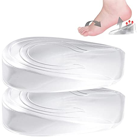 Fersenerhöhung für Schuhe, unsichtbare Einlegesohle, Silikon, Geleinlage an der Ferse, Erhöhung der Höhe, für Männer und Frauen, Polster zur Erhöhung der Höhe
