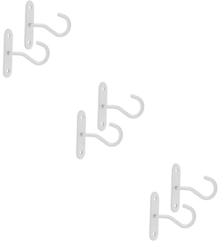 BESPORTBLE 6 Ensembles Panier Suspendu pour Balcon Porte-Pot jardinières suspendues pour Plantes d'extérieur Crochet Plafond Crochet de Plafond Crochets pour Plantes suspendues d'intérieur