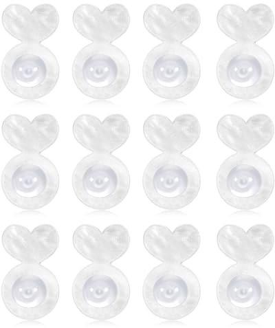 KGDUYC 6 Pares Elevadores de pendientes para mujer, forma de corazón de silicona, Tuercas Hipoalergenicas Cierres Elevadores De Pendientes para Lobulos Caidos O Rasgados, Sujeta y Levanta Pendientes