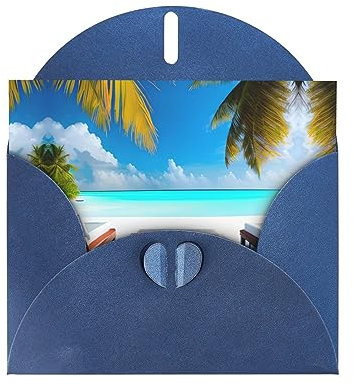 Blue BROLEO Malediven Holidays Prints Grußkarte für Weihnachten, Geburtstag, Valentinstag, Hochzeitstag und Party-Einladungen