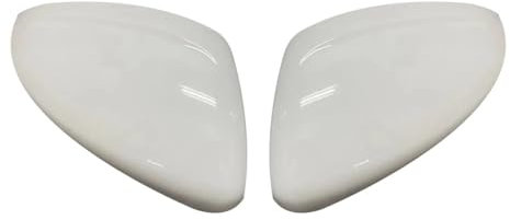 Auto Spiegelkappen Für Fiat Für 500 500C Grande Punto Rückspiegelabdeckung Shell Case Trim Add On Autozubehör Spiegelkappe(Weiß)
