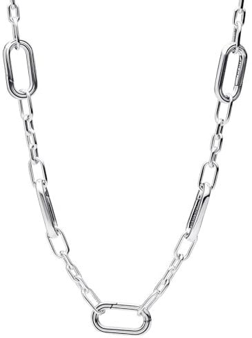 Pandora ME 393861C00-45 - Collana a cinque maglie in argento Sterling, compatibile con ciondolo Me, dimensioni: 45 cm, 45 cm, Argento sterling, Nessuna pietra preziosa