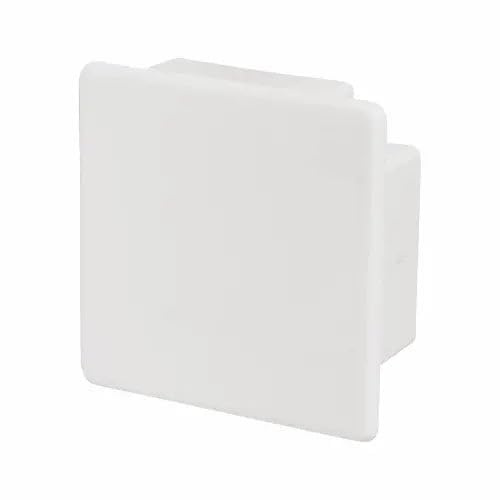50mm x 50mm 2 x 2 PVC White Electrical Cable Cover Maxi Trunking + Bends (1 x 50mm x 50mm End Cap Only)
