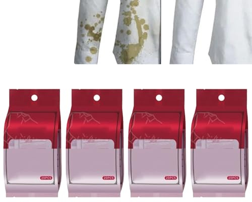 KOAHDE Stain Remover Wet Wipes,Clothes Oil Stain and Spot Remover,Clothing Stain Removal Wet Wipes,Stain Remover for Clothes,80PCS