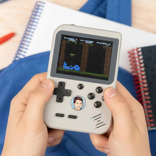 Wanapix | Personalised Portable Retro Console | 256 Classic Video Games | 8-Bit Colour Graphics | Runs on Battery and Recharges via USB-C Cable