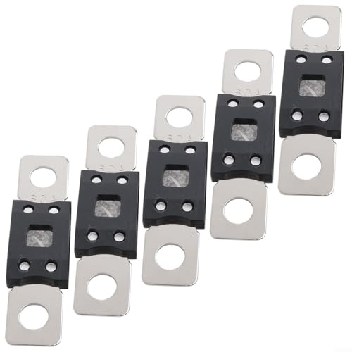 Lot de 5 fusibles Mega pour protection du système de batterie de voiture 48 V avec 60 A, 80 A, 100 A, 125 A, 200 A, 250 A, 300 A et limite de 70 V (60 A)