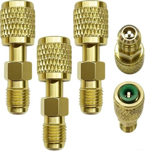 Adattatore R32 Filettatura Sinistra 1/4 SAE F a M per bombole del gas in acciaio robusto