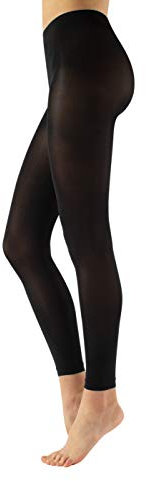 CALZITALY | BALLETT LEGGINGS FÜR FRAUEN | 3D MIRKOFASER | 60 DEN | SCHWARZ | S/M, L/XL | ITALIAN HOSIERY | (L/XL, Schwarz)
