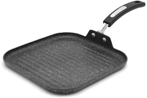 Starfrit 030321-006-0000 10 Grill Pan with Bakelite Handle, Aluminium, Black