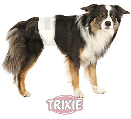 TRIXIE 2X Rüdenwindeln, Hundewindeln - Einwegwindeln, 12 Stück (S-M, 30-46cm)