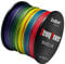 Dingbear 437Yd/400m 135LB/0.60mm Multicolored Rainbow Super Strong Pull Generic Braided Fishing Line Kite Line Woven Network Cable Cast Super Strength Fishing Line
