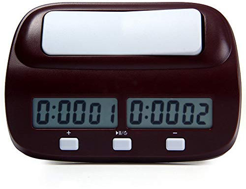 Ajedrez Reloj Cronómetro, Digital Profesional De Ajedrez Juego De Reloj Y Temporizador con Alarma, Bono Y El Retardo