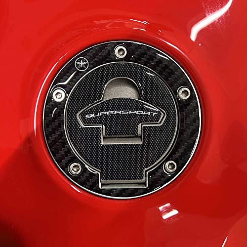 labelbike - 3D Aufkleber für Motorrad Tankdeckel kompatibel mit Ducati Supersport