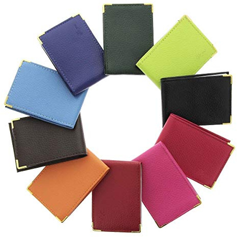 KARL LOVEN Porte Carte Crédit - Visite - Fidélité - en Cuir de Vachette - Homme Femme (Rouge)