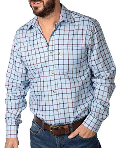 Rydale Ebberston Wide Check Casual Fit Long Sleeved Shirts 100% Brushed Cotton
