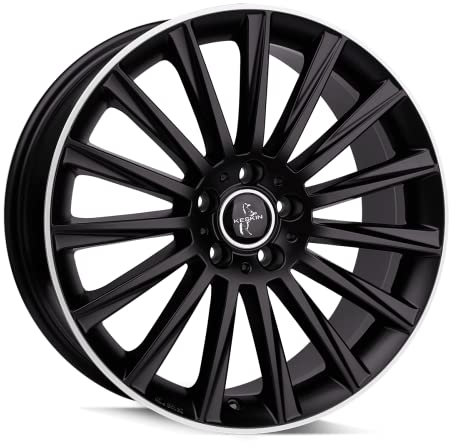 Keskin KT18 8.5JX19 5/112 ET30 72.6 MATT BLACK LIP POLISH Alufelge