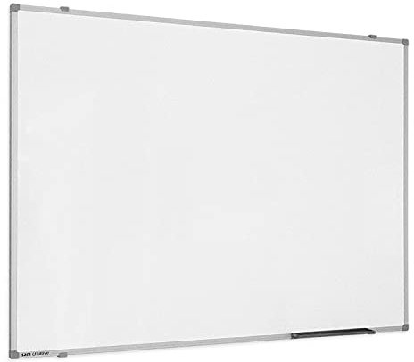 Sam Creative Whiteboard Basic Serie Magnetisch Lackiert 90x120 cm | Magnetisches Whiteboard für Büro, Schule oder Privatbereich | Weiß