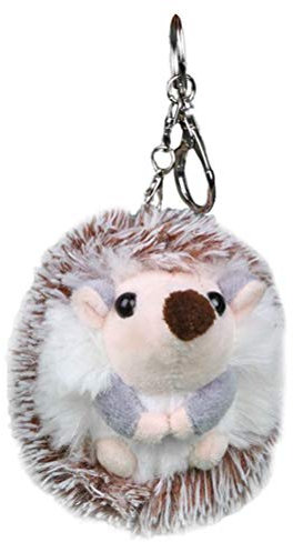KESYOOGrauer Igel Schlüsselanhänger Geschenk Plüsch Schlüsselhalter Entzückender Anhänger Schöne Schlüsselringe Basteln Ornamente