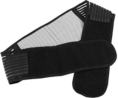 Healifty Lendenwirbelstütze Magnetische Selbsterhitzende Rückenbundstütze Lendengürtel Einstellbare Schmerzlinderung Taillenstütze Lendenstütze Untere Schmerzmassagegerät Größe M (Schwarz)
