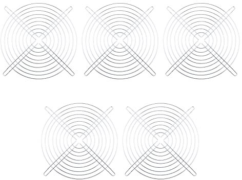 Rowiz 5pcs Cooling Fan Grill, Metal Finger Guard Protective Grid for Case Computer Power Supply Fan Diameter 20cm (200mm)