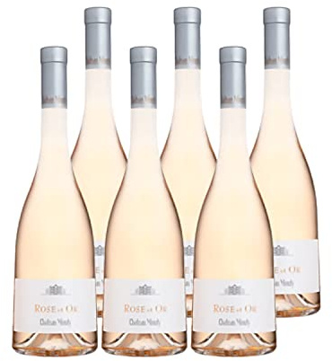 Côtes de Provence Rose et Or Rosé Rosé 2020 - Château Minuty - Vin AOC Rosé de Provence - Lot de 6x75cl - Cépage Grenache