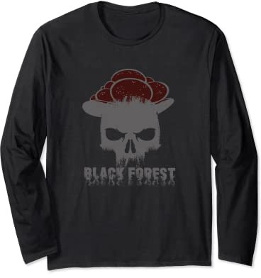 Schwarzwälder Bollenhut Totenkopf statt Kuckucksuhr Langarmshirt