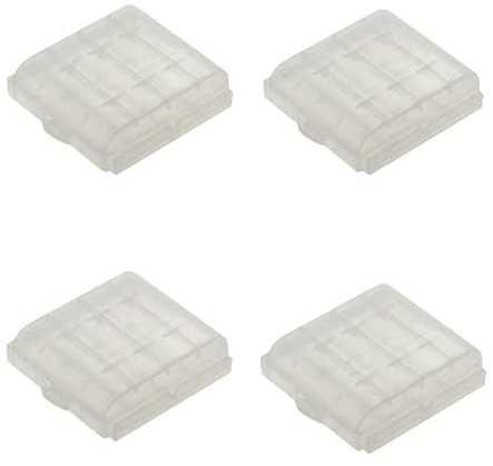 HDmirrorR Gamital Batteriebox Akkubox Transportbox Aufbewahrungsbox für 4 Akkus AAA AA Micro Mignon stabile Schutzbox für Reisen etc. (4 Stück)