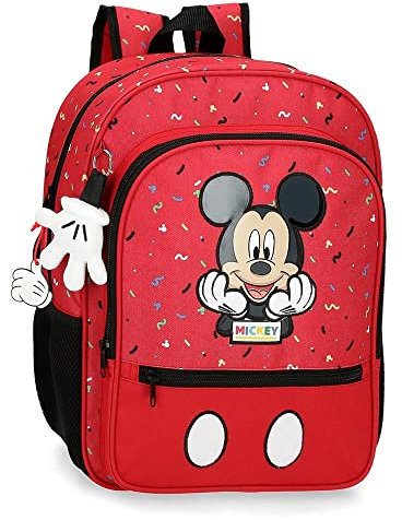 Disney It's a Mickey Thing School Backpack Red 30x38x12cm Polyester 13.68L