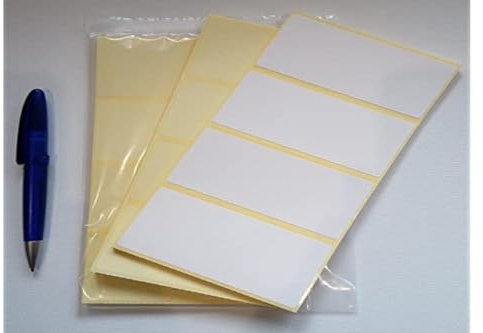 96 feuilles d'étiquettes autocollantes blanc pur, format 100 x 50 mm, les étiquettes autocollantes blanches sont polyvalentes, super adhésives, inscriptibles et imprimables.