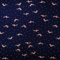 FABRIC.MVP® Stretch Baumwollstoff Flamingo White Dots dunkelblauer Hintergrund Meterware | Stoff mit drucken Jersey, Nähen Nähstoffe ideal für Dekorationen & Accessoires- Preis gilt für 0,5 Meter (A)