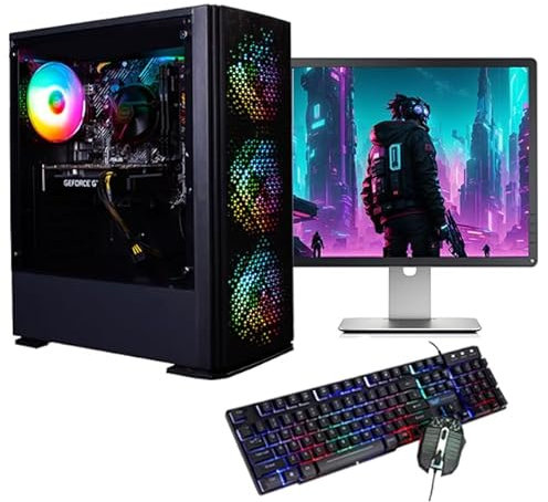 Veno Scorp Budget Gaming PC 22” Bundle Intel Core i5-8GB RAM - 500GB HDD – GT 710 2GB Vortex V4 ARGB Gaming Case - WINDOWS 10