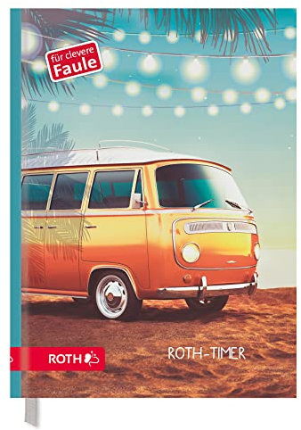 ROTH Timer Vanlife - A5 Schülerkalender mit clevere Faule System, 1 Woche 2 Seiten, immerwährend