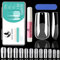 MAGIC ARMOR 120 Pièces Carré Faux ongles avec colle à ongles set Capsule Americaine Ongle, Gel x Pose Americaine Ongles Couverture Complète Pour Débutant, Salons de Manucure- Transparent