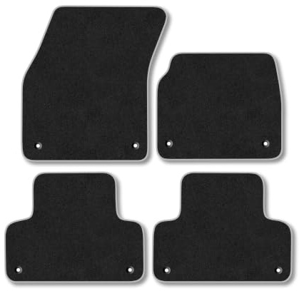Land Rover Range Rover Evoque (2011-2013) Carpet Car Mats | Grey Edge Trim Tailored Fit Floor Mats Full Coverage Protection Accessories Easy Clean Anti Slip Made in the UK