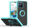 BORYA Shockproof Case for Honor X6/Honor X8 5G/Honor 70 Lite, Premium Translucent Frosted PC+TPU Bumper Silky Ultra Thin Matte Silicone Ring Magnetic Car Kickstand Cover, Sky Blue