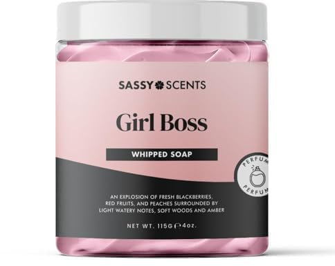Sassy Shop Bath Smoothie-Seife Girl Boss - Reinigt und nährt die Haut, mit aufbauendem Duft - Sanft und für jeden Hauttyp geeignet - Vegan geeignet - 115g