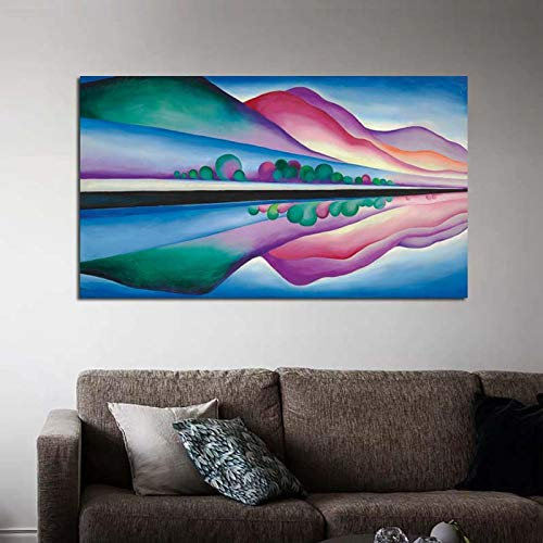 SDVIB Georgia o'Keeffe Reflexion Wandkunst Leinwand Malerei Poster Drucke Moderne Malerei Wandbild Für Wohnzimmer Wohnkultur 40x60cm Rahmenlos