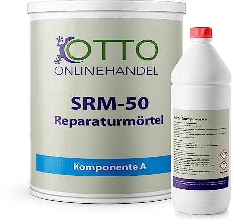 SRM-50 Reparaturmörtel (25 kg) 2K Epoxidharz Mörtel zur Verfüllung von Fugen und groben Rissen