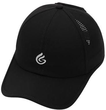 PivotWing Basecap Damen, Running Baseball Cap Damen Pferdeschwanz Hut UPF 50+ Einstellbar Draussen Sonnenhut Atmungsaktiv Sport Kappe Pferdeschwanz Sun Hat Schirmmütze Schwarz