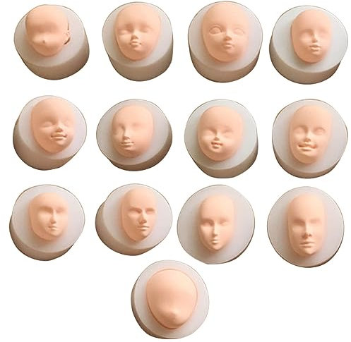 3D-Puppenkopf-Form, Silikon-Kuchenform, Modell, handgefertigte Gipsform, Fondant, Schokolade, Zucker, Bastelform, Silikonform, 3D-Puppenkopf, Babykopf-Form