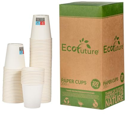 200Pcs Gobelet Carton 200ml Biodegradable Recyclable, Gobelets Jetables Écologiques, Verre Carton Jetable, Gobelet Cafe, Tasse Cafe Carton, Gobelet Blanc 20cl - Créez Votre Gobelet Personnalisé