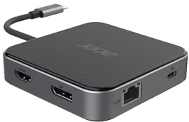 Acer 7in1 USB4 8k Multi Display Hub 1xHDMI/1xDP/2xUSB3.2/USB-C/RJ45/Audi