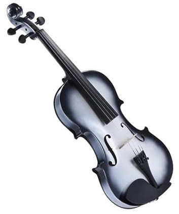 professionelle Geige Schwarz-weiße Violine Für Erwachsene, Größe 4–4, 3–4, 1–2, 1–4, 1–8, Geigenschüler, Anfänger-Set Mit Brasilwood-Bogensaitensteg-Etui (Color : 3-4)