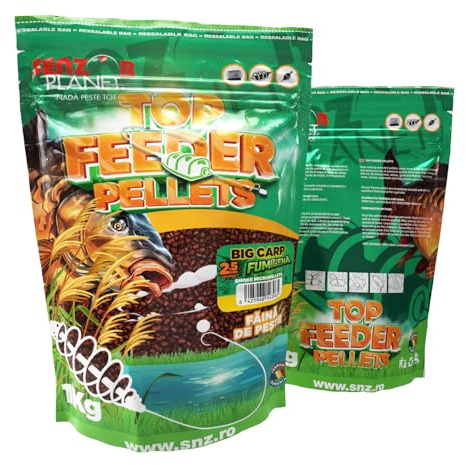 Senzor Planet Köder für Karpfenangeln, Granulat 2,5 mm, Raucheffekt, Beutel mit 1 kg, perfekt zum Angeln mit Boilies oder in PVA-Beuteln (Geschmack – exotische Früchte)
