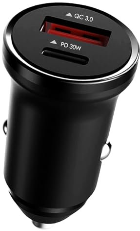 Cargador Coche Carga Rápida, 54W Carga Rapida Mechero USB C[PD30W&24W] Accesorios Coche Interior Enchufe Toma Mechero, Compatible con Phone 16/15/14/13/12, Galaxy S24/23 LG