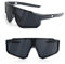 RTUOHUIN Schnelle Brille, Fahrradbrille Sonnenbrille für Herren und Damen UV400 Schutz Sportbrille TR90 Flexiblem Rahmen für MTB Rennrad Fahrrad Ski Laufen Rave - Schwarz